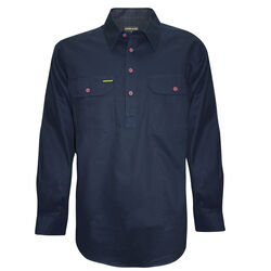 Shirt  Mens Half Placket Light Cotton Shirt