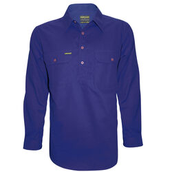 Shirt  Mens Half Placket Light Cotton Shirt