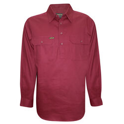 Shirt  Mens Half Placket Light Cotton Shirt