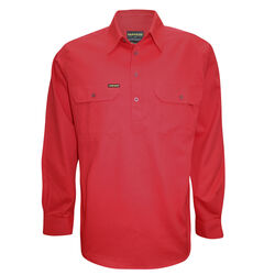 Shirt  Mens Half Placket Light Cotton Shirt