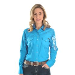 Womens Logo Long Sleeve Drill Shirt