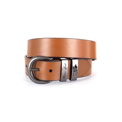 Tan Gunmetal Twin Keeper Belt