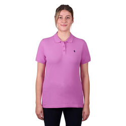 Violet Womens Classic Stretch Short Sleeve Polo