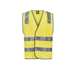 WORKCRAFT UNI SEX HI VIS SAFETY VEST WITH SHOULDER PATTERN AND CSR REFLECTIVE TA