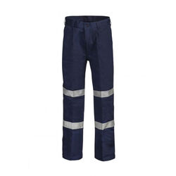 WORKCRAFT   MEN+39S TROUSERS  SINGLE PLEAT COTTON DRILL TROUSER WITH CSR REFLE