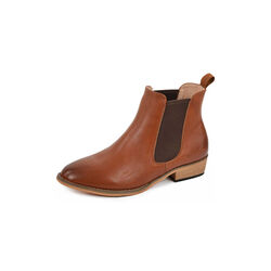 Womens Chelsea Elastic Side Boot C fit Caramel