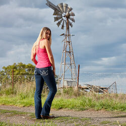 Wrangler Womens Carolina Breakaway Mid Rise Jean 34 leg