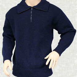 Zip Jumper Wool Navy